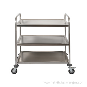 Round Tube Three Tiers Stainless Steel Kitchen Trolley